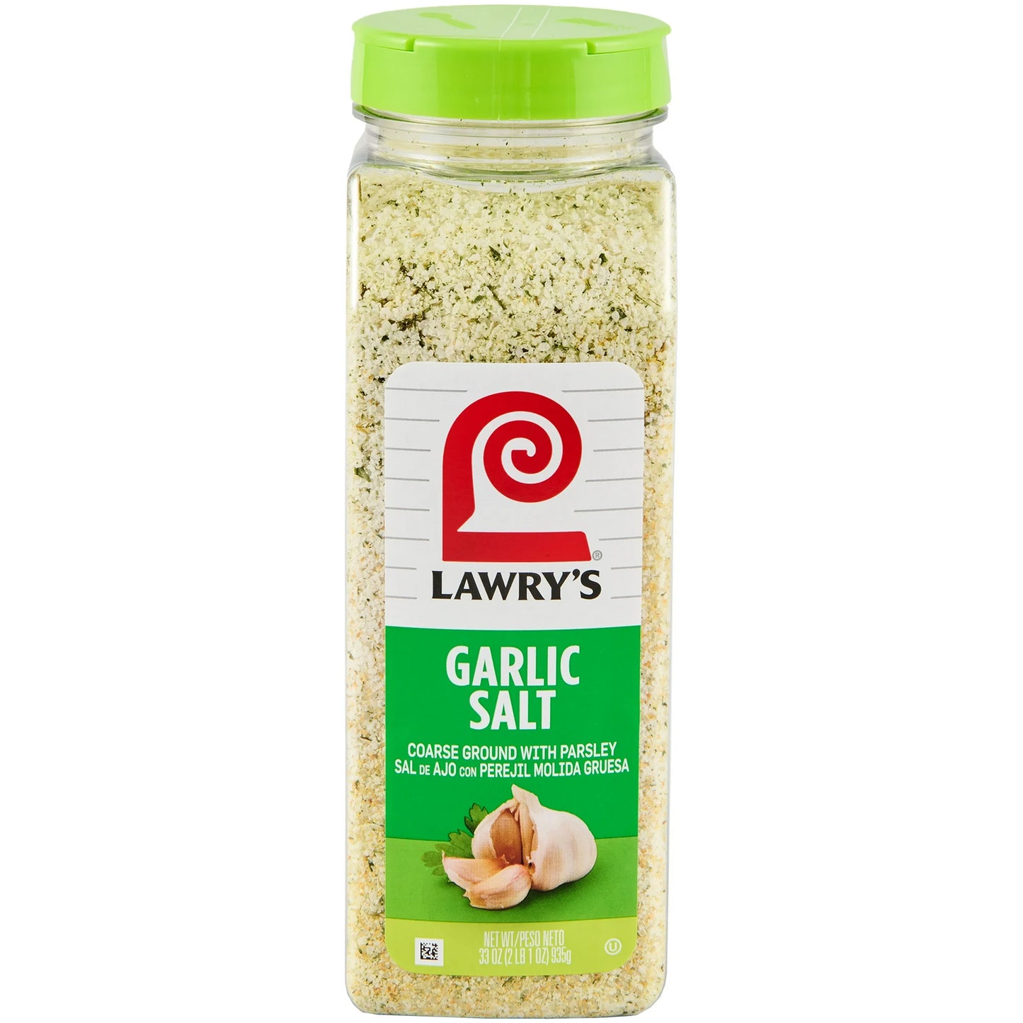 Lawry’s Garlic Salt with Parsley - 33 oz | Kosher, No MSG | Premium Seasoning for Cooking
