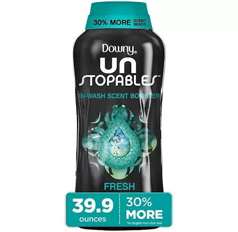 Downy Unstopables In-Wash Scent Booster Beads, Fresh, 39.9 oz – Long-Lasting Freshness