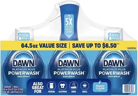 Dawn Powerwash Dish Spray Kit + Refills – Fresh Clean, 3-Pack