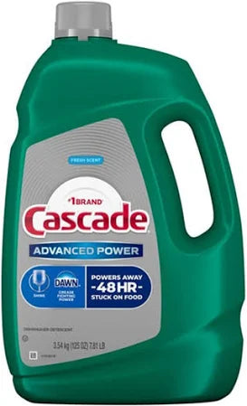 Cascade Advanced Power Dishwasher Liquid, Fresh Scent, 125 fl oz