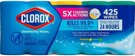 Clorox Disinfecting Wipes Variety Pack, 425 Total – Kills 99.9% of Germs