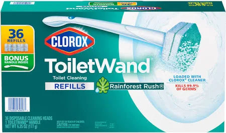 Clorox ToiletWand Cleaning System, 1 Wand + 36 Refills – Rainforest Rush