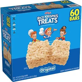 Kellogg's Rice Krispies Treats 0.78 oz, 60-Count | Classic Marshmallow Snack Bars for Lunch & On-the-Go