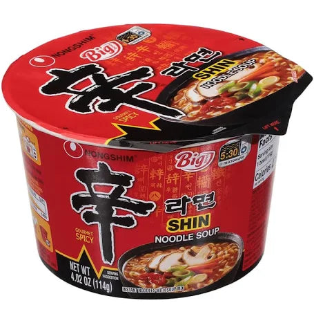 Nongshim Shin Ramyun Noodle Soup 4.2 oz, 18-Count | Spicy & Savory Korean Instant Noodles