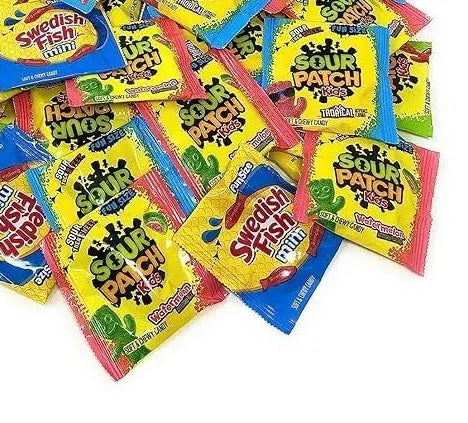 Sour Patch Kids & Swedish Fish Mini Candy Variety – 200 Count | Soft, Chewy, Tangy & Sweet Mixed Treats