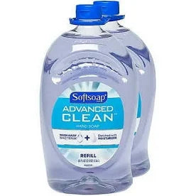 Softsoap Advanced Clean Liquid Hand Soap Refill, 80 oz Bottles, 2‑Count – High-Foaming, Moisturizing & Germ-Wash
