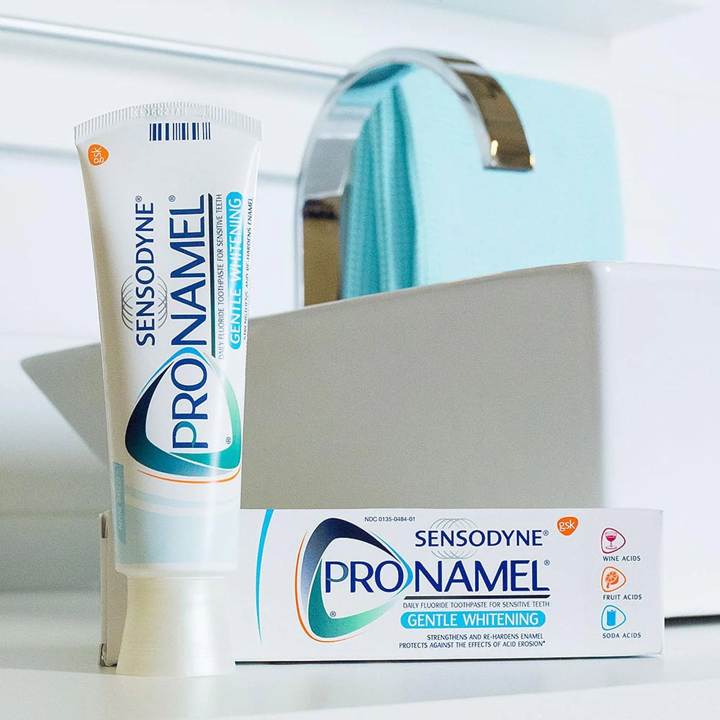 Sensodyne Pronamel Gentle Whitening Toothpaste – 6.5 oz, 4-Pack | Strengthens Enamel, Protects Against Acid Erosion, Dentist Recommended