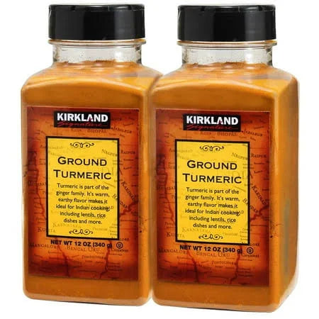Kirkland Signature Ground Turmeric, 12 oz Jars, 2‑Count – Organic, Pure Spice for Cooking & Welln