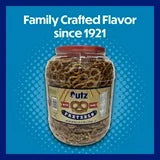 Utz Bite Size Pretzels – 60 oz Barrel | Crunchy Mini Pretzel Snacks in Resealable Container, Perfect for Parties & Everyday Snacking