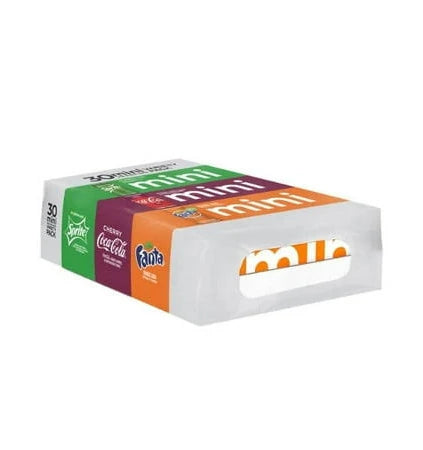 Coca-Cola Mini Can Variety Pack, 7.5 fl oz, 30-Count – Classic, Diet & Zero Sugar Options