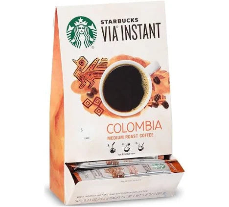 Starbucks VIA Instant Colombia Coffee, Medium Roast, 26-Count – 100% Arabica, Bold & Balanced